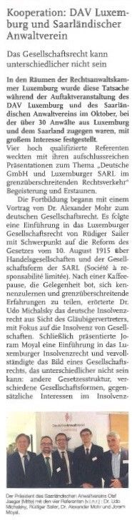 Ausschnitt Anwaltsblatt 1/2017, Abel und Kollegen